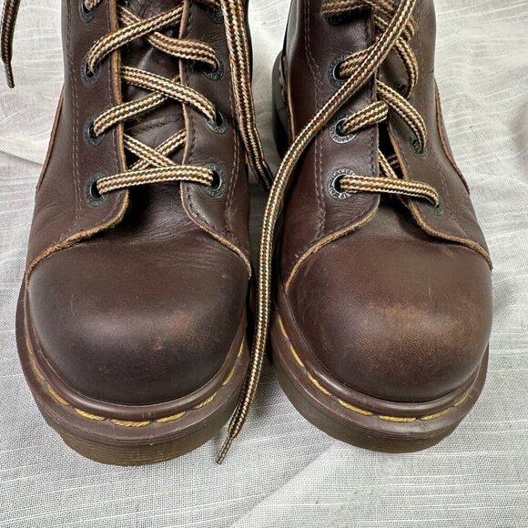 Dr Martens Vintage Made in England 8444 Brown Mid Indie Boots UK 4 / US Wmns 6 - Picture 2 of 8